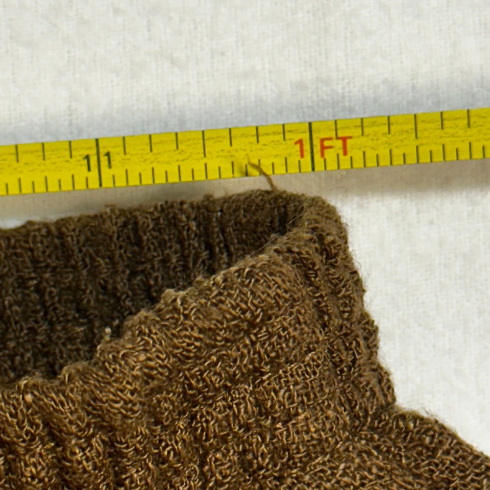 Vintage Brown Elastic Waist Straight Leg Pant Petite 8 USA Made Grandmacore Mom - Picture 3 of 4